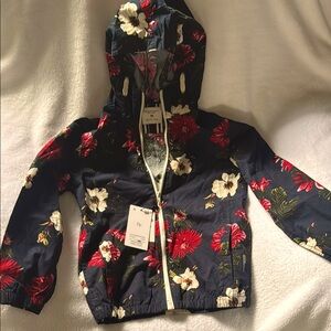 Denim & Flower Blue and Red Floral Coat